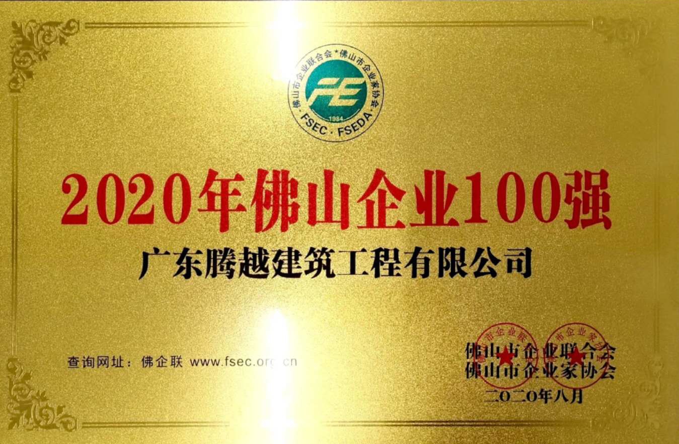 2020佛山企業100強